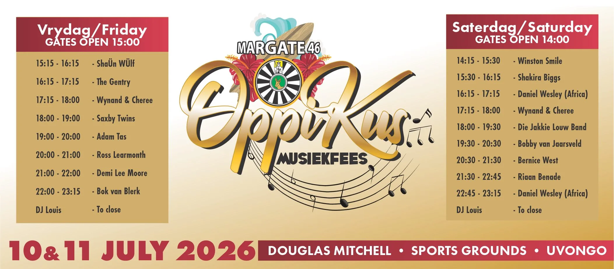 Oppi Kus 2026 Schedule